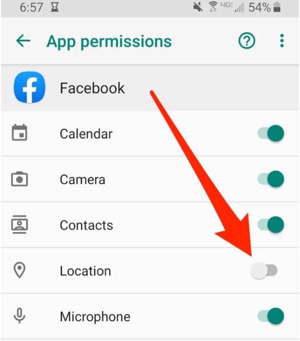 Facebook location tracker on Android