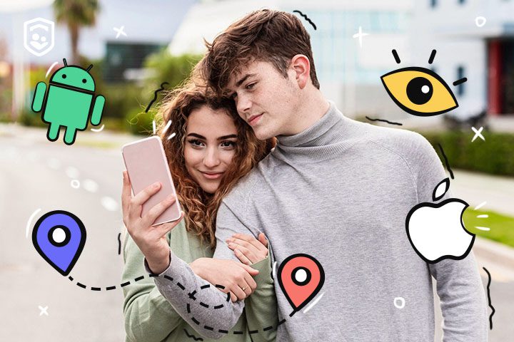 Different types of tracking apps for couples on iPhone and Android