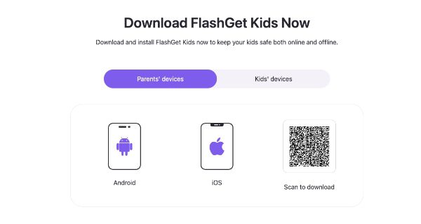 Download the FlashGet Kids app