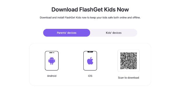 Laden Sie die FlashGet Kids-App herunter