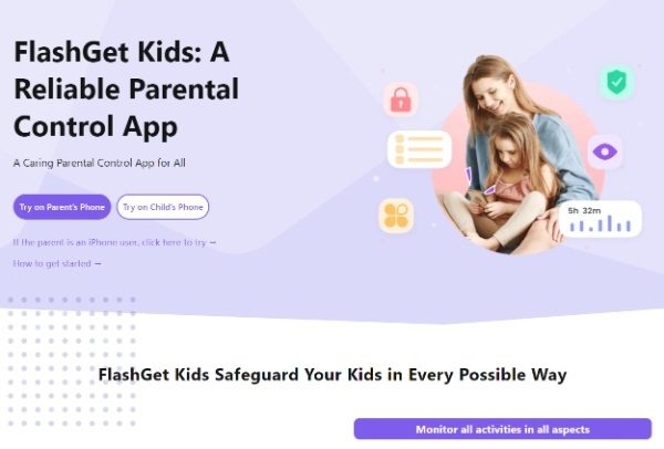 FlashGet Kids uygulaması