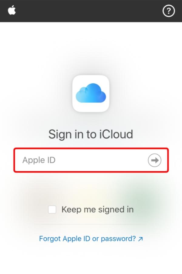 Go to iCloud