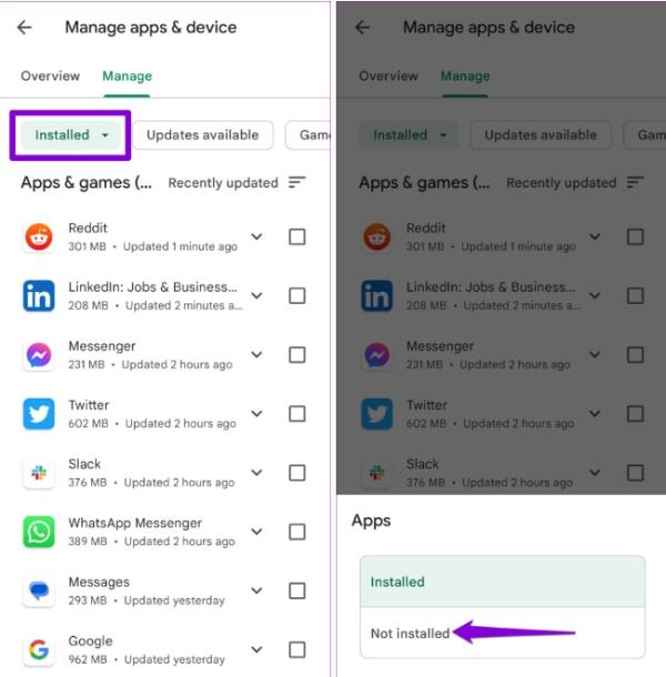 Manage apps and device