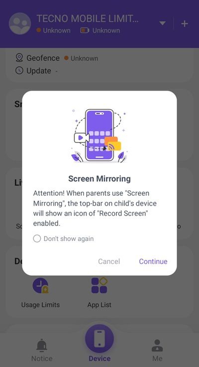 Screen Mirroring to track WhatsApp messages free