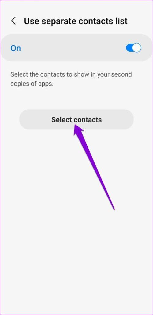 Select contacts