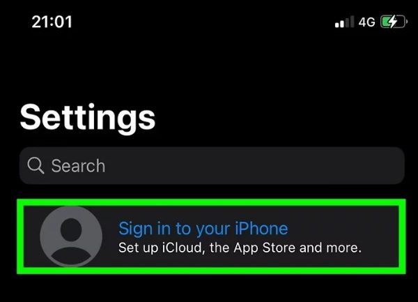 Sign in to your iPhone