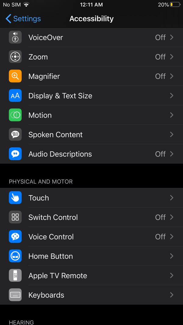 Control iPad - Switch Control