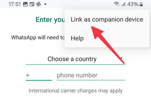 WhatsApp linked device to track WhatsApp messages