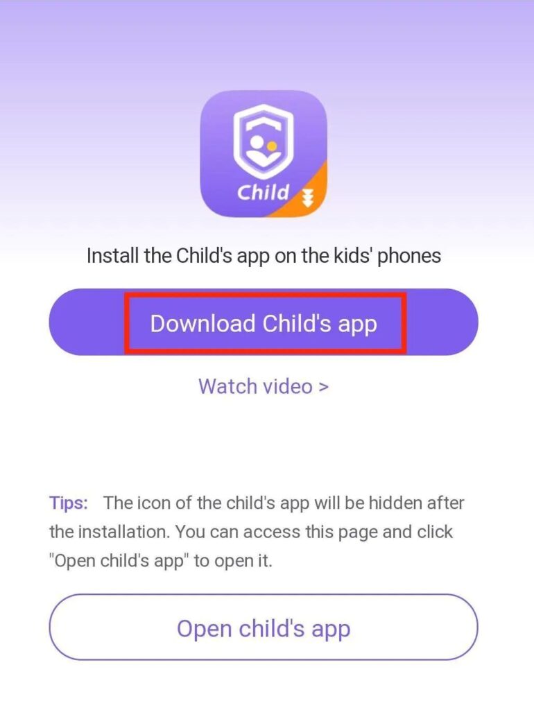 donwload child's app