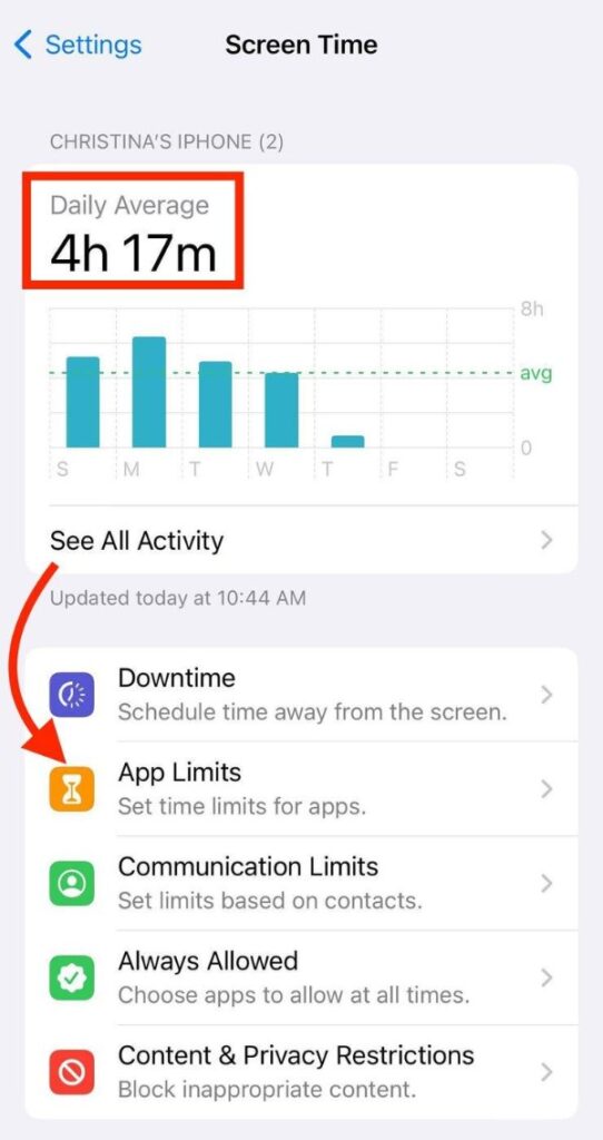 how to control screen time on iphone for kids