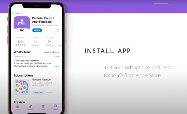 installa l&#39;app FamiSafe