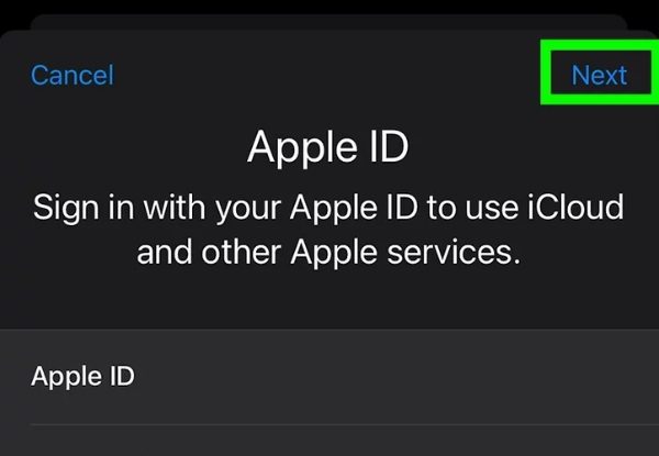 jelentkezzen be Apple ID-vel