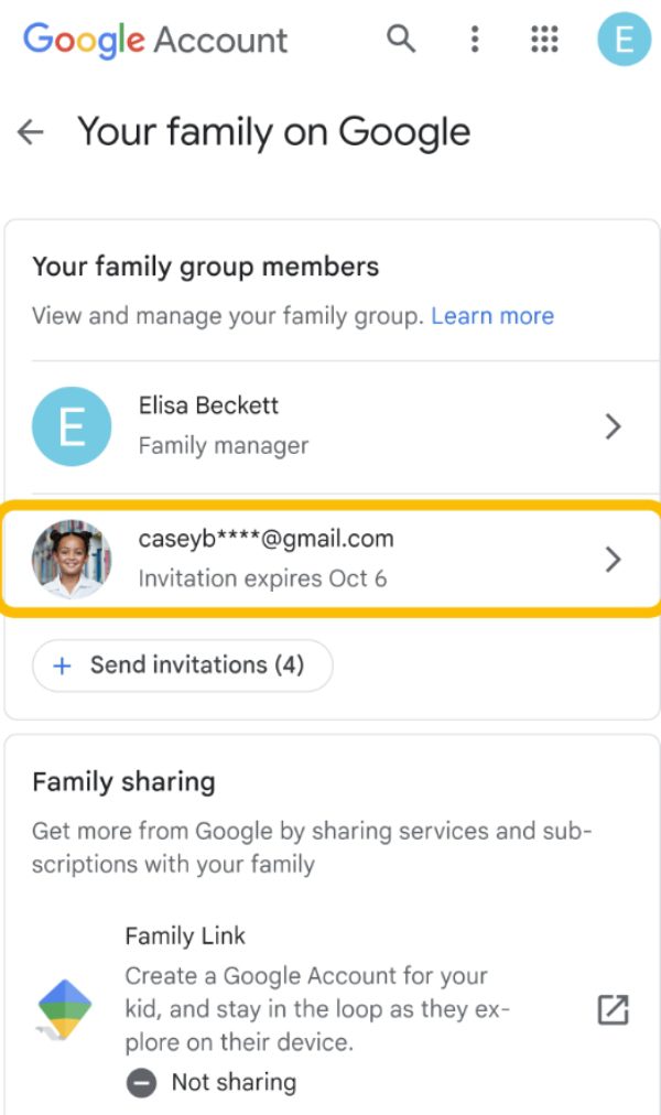 add member in Family Group