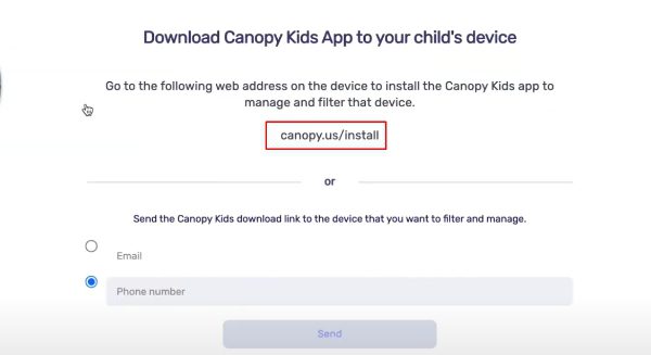 Canopy Kids alkalmazás