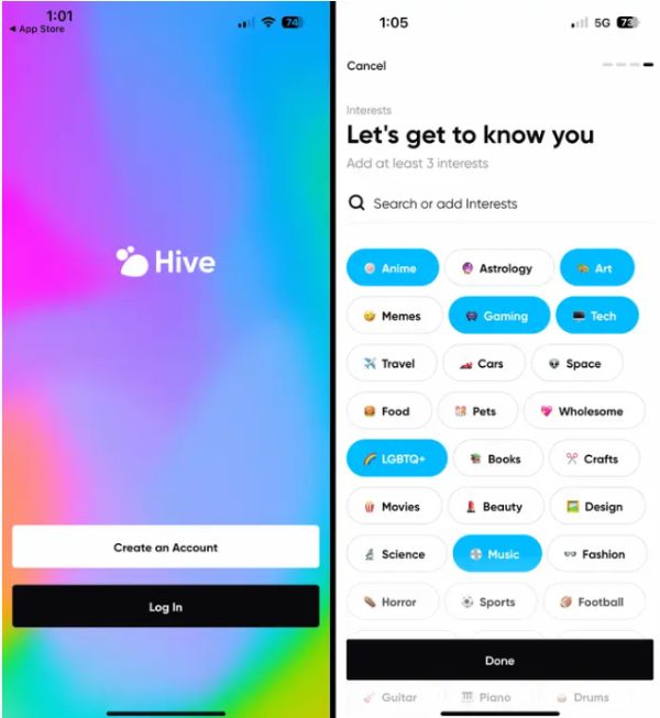 kezdje el a Hive Social szolgáltatást