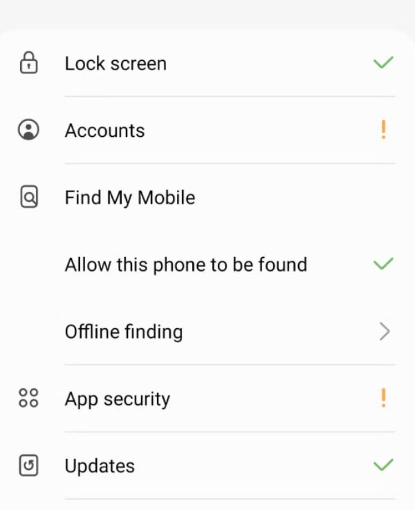 Активируйте функцию «Найти мой мобильный телефон» в Samsung Find
