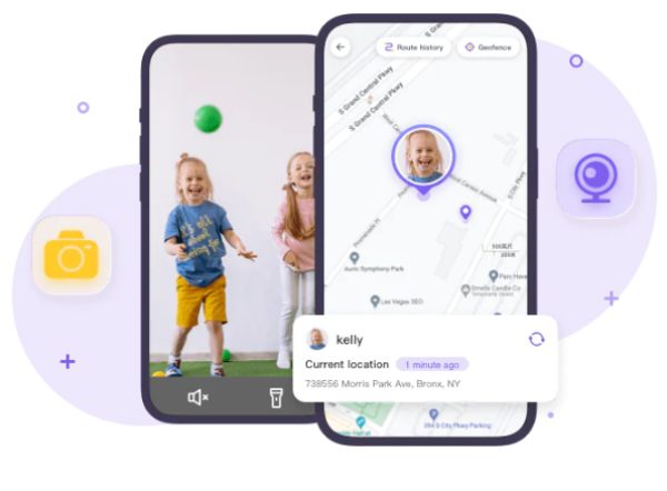 Plats Tracker på Flashget Kids-appen