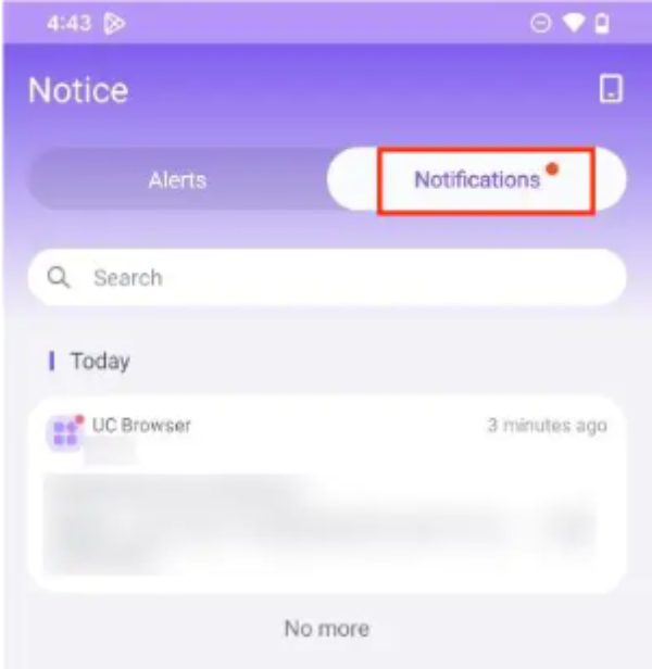 Notifications tracker on Flashget Kids