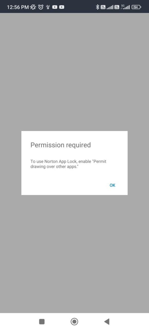 Norton App Lock requires permissions