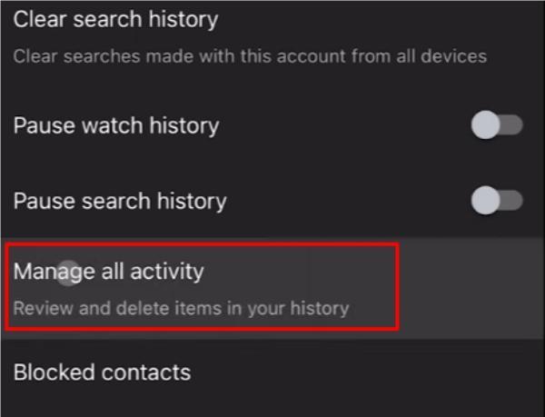 manage all activity