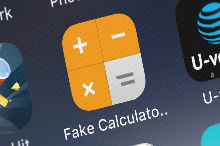 najděte falešnou aplikaci kalkulačky, jako je Calculator X APP