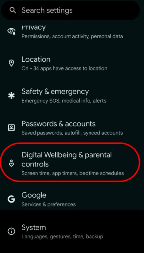 Limite de temps YouTube avec Digital Wellbeing