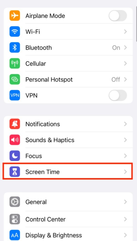 YouTube time limit with Screen Time