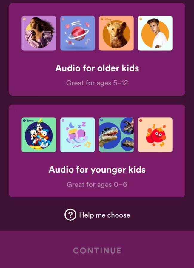 jelajahi aplikasi Spotify Kids