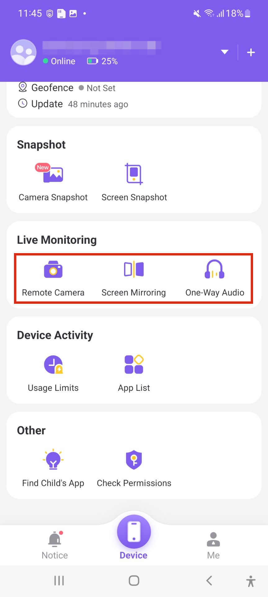 Live Monitoring on FlashGet Kids