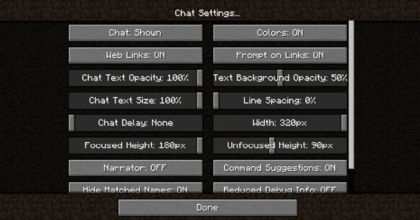 set up Minecraft Chat Settings for kids