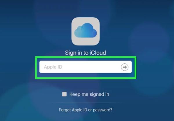 Войдите в систему, используя свой Apple ID