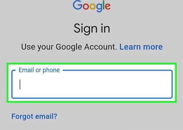 使用您的Google帳號登入