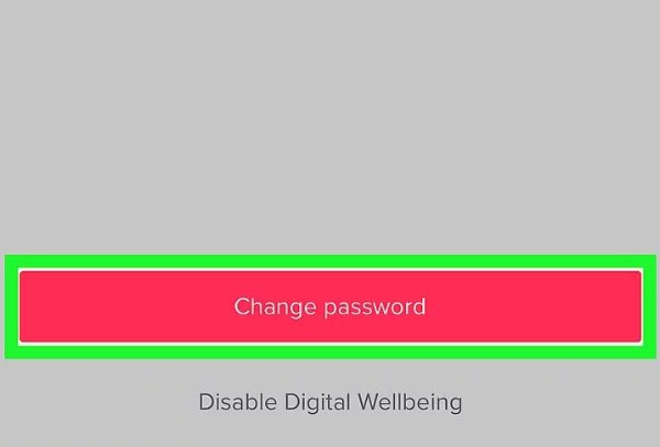 Change password on TikTok 