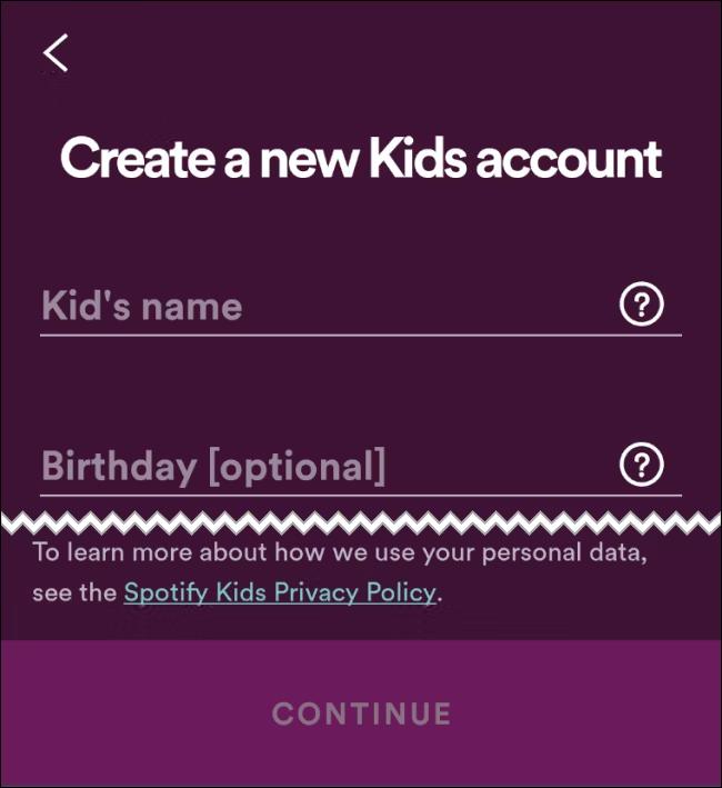 skapa ett spotify barnkonto