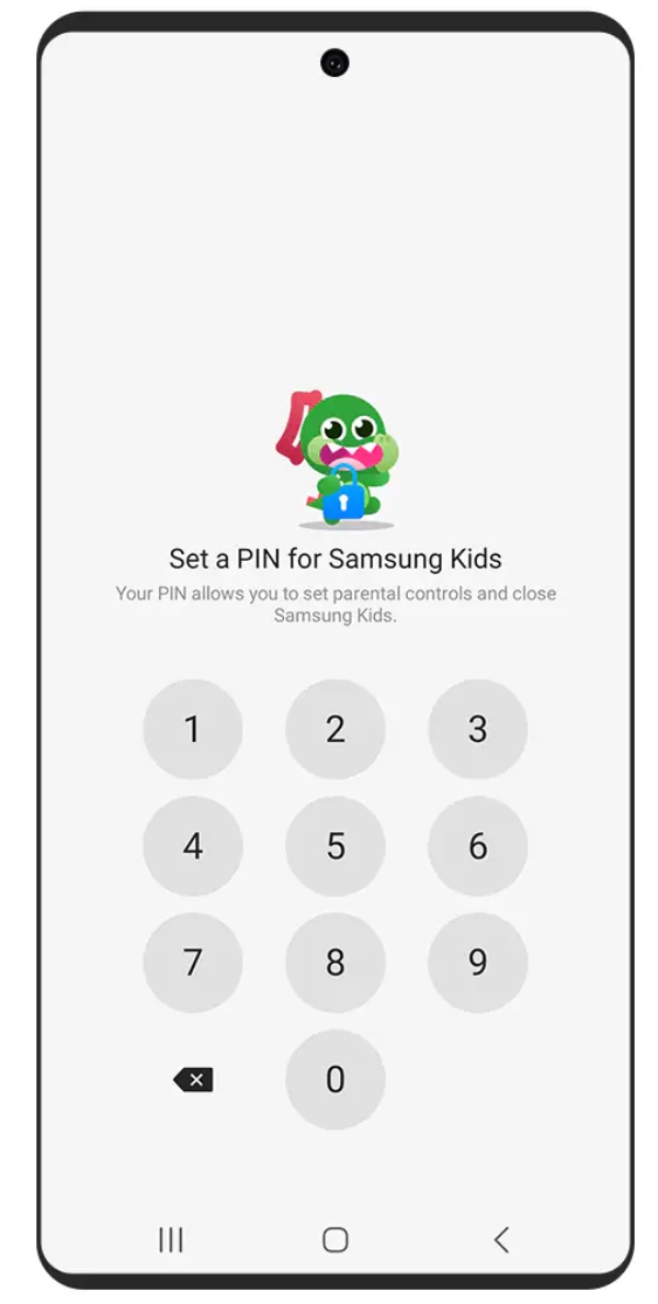 Legen Sie eine PIN für Samsung Kids fest