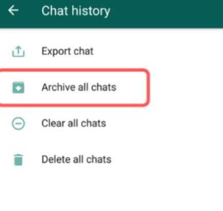 Archive all chats
