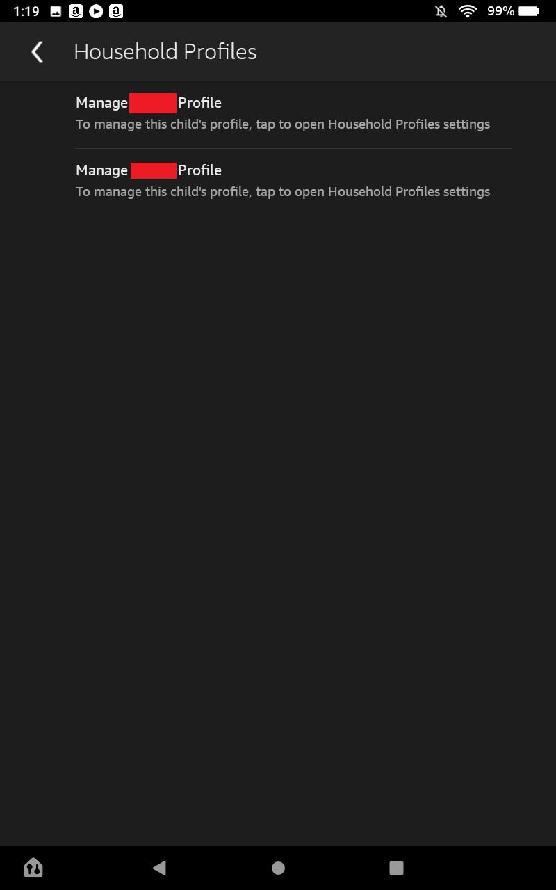 Set up parental controls on Amazon Kids tablet-Household profiles