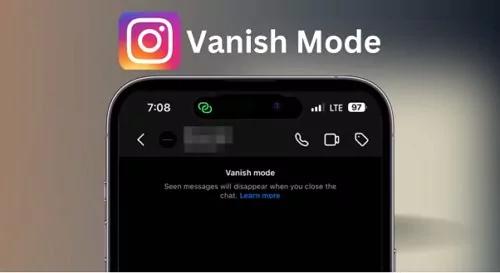 Vanish mode on Instagram