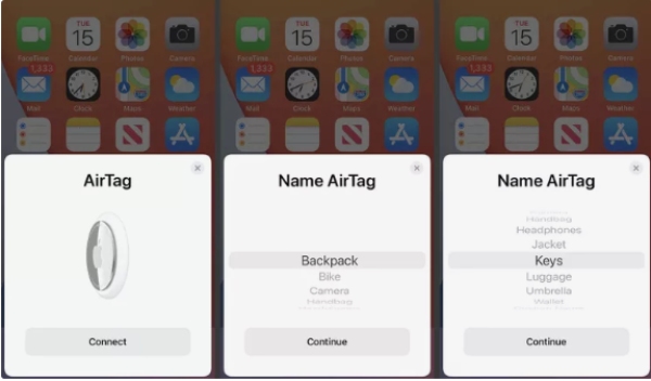 mengatur AirTag dengan iPhone