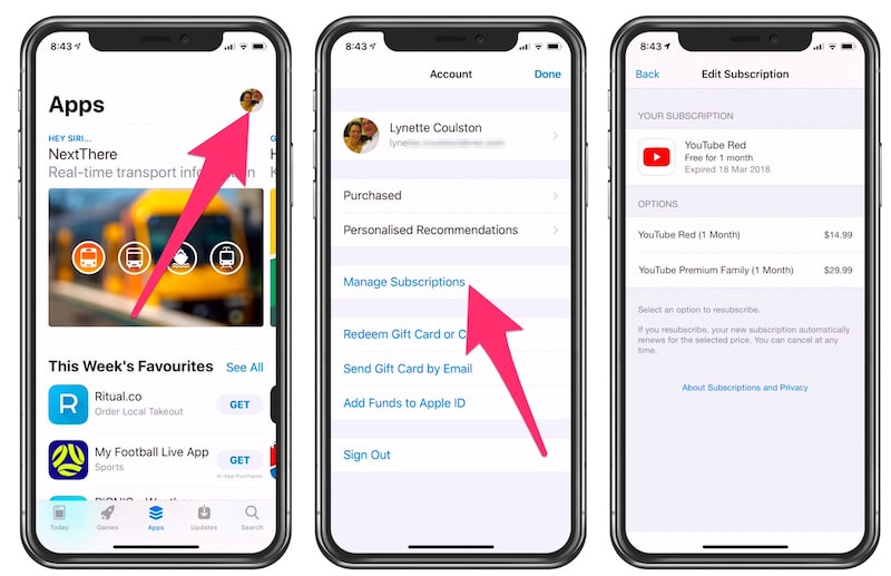How to manage apple subscriptions-View subscriptions on iPhone via the App store