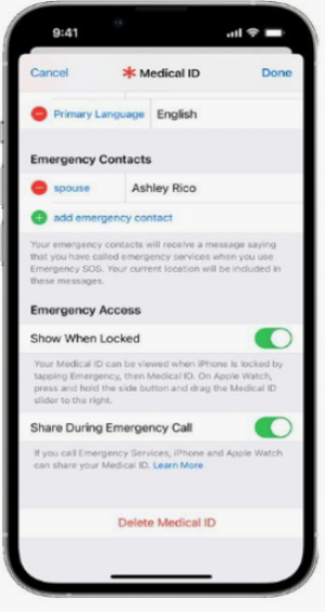 Customizing emergency contacts 5