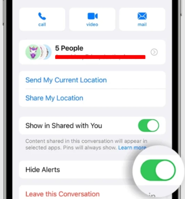 Hide message alerts from someone on iPhone