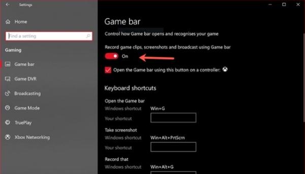 Xbox Game Bar&#39;ı başlatın