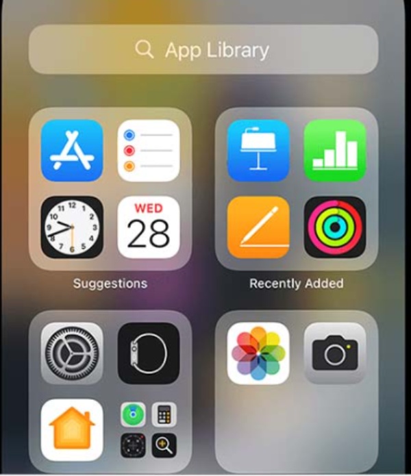 Καταργήστε την εφαρμογή από το iphone-App Library