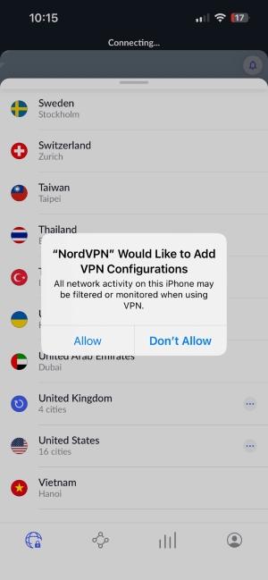 Erlaube Norton VPN Fake Find My Friends ort