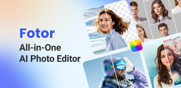 melhor aplicativo de filtro Fotor, AI Photo Editor, Collage
