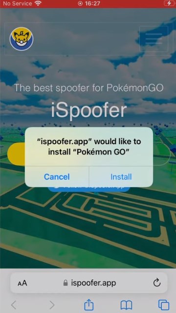 Aplicación iSpoofer