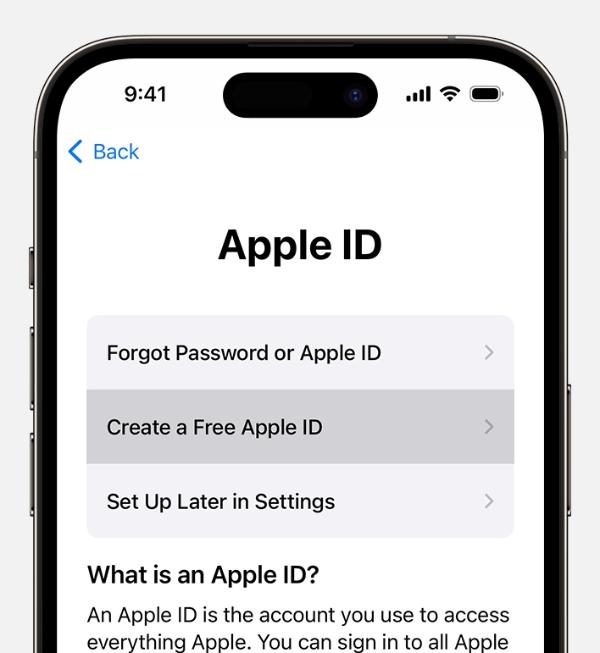 Stvorite Apple ID