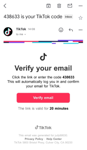восстановить удаленный аккаунт TikTok 5