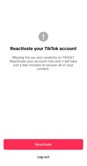 恢復已刪除的 TikTok 帳號 7